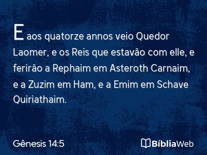 Gênesis 14:5 em imagem para compartilhar