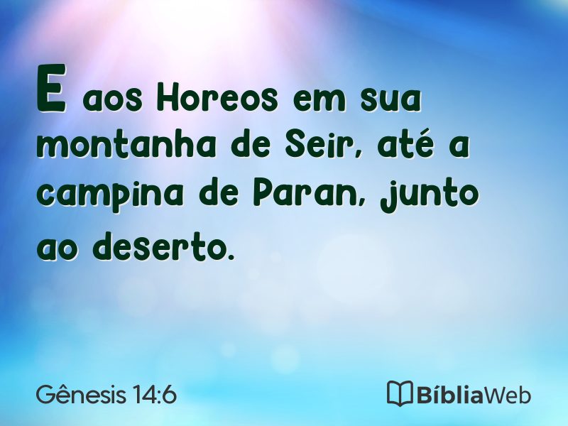 Gênesis 14:6 em imagem para compartilhar
