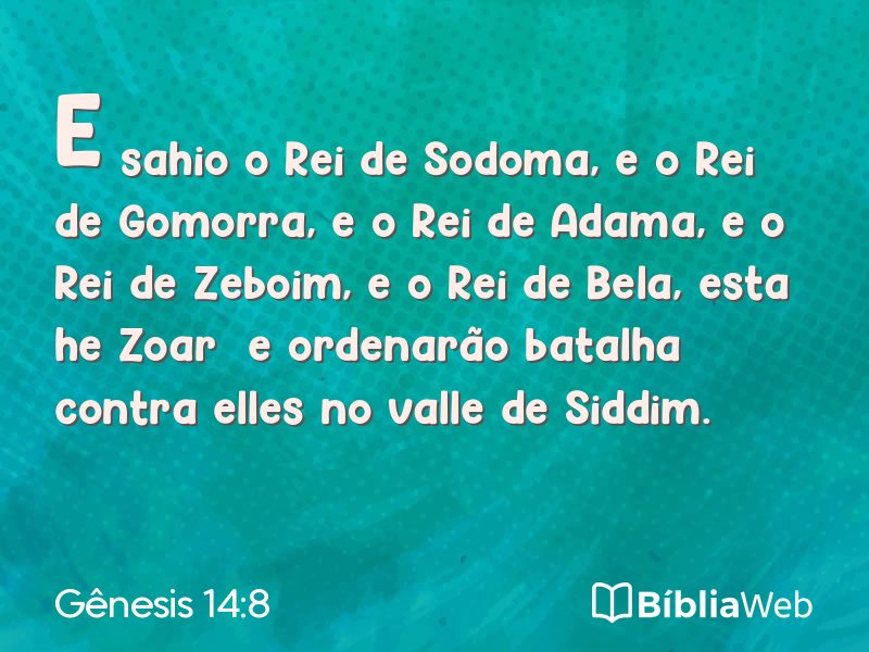 Gênesis 14:8 em imagem para compartilhar