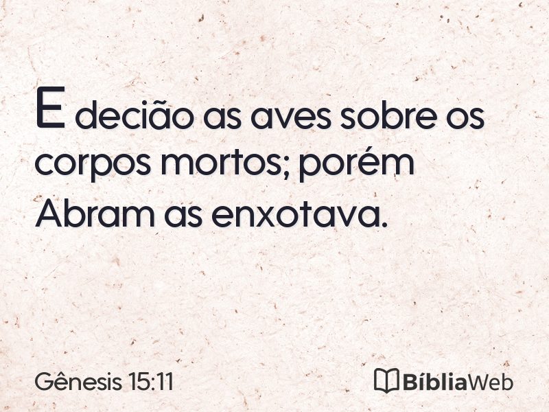 Gênesis 15:11 em imagem para compartilhar