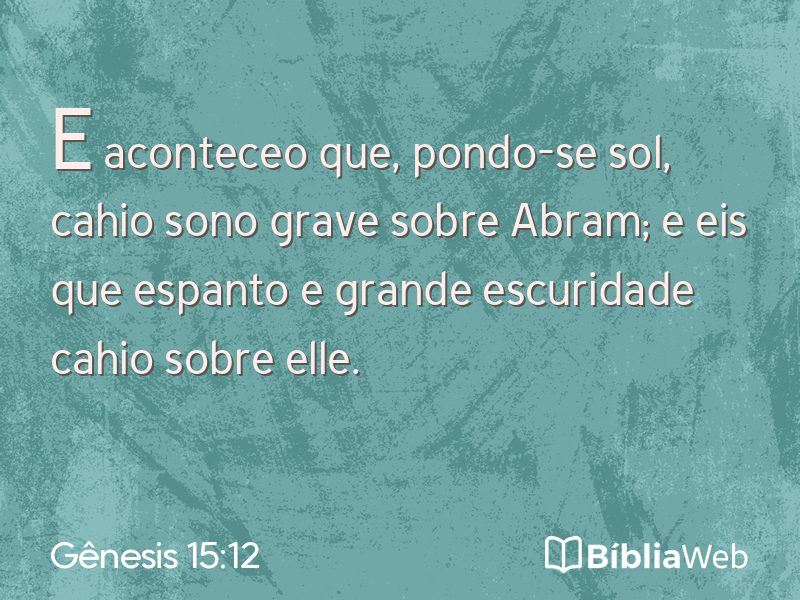 Gênesis 15:12 em imagem para compartilhar