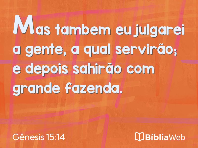 Gênesis 15:14 em imagem para compartilhar