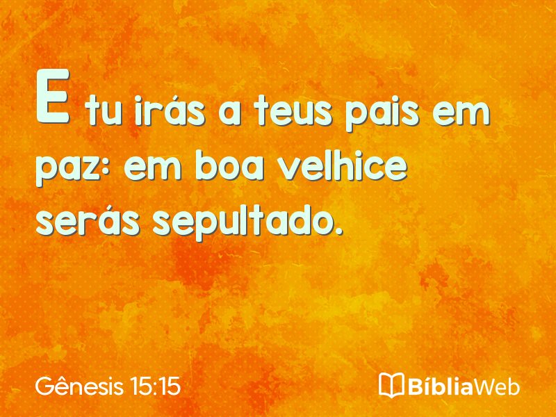 Gênesis 15:15 em imagem para compartilhar