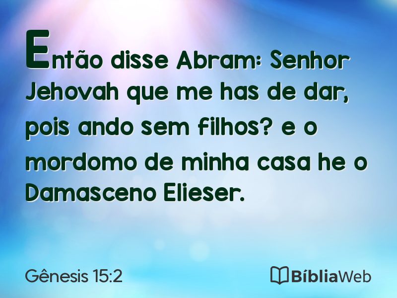 Gênesis 15:2 em imagem para compartilhar
