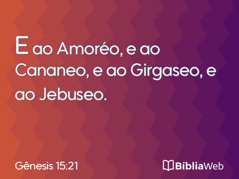 Gênesis 15:21 em imagem para compartilhar