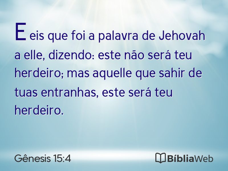 Gênesis 15:4 em imagem para compartilhar