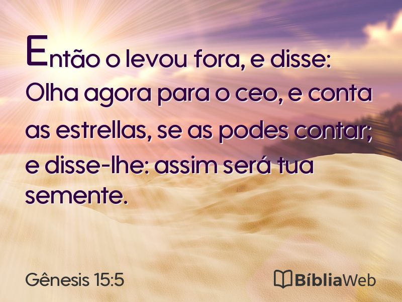 Gênesis 15:5 em imagem para compartilhar