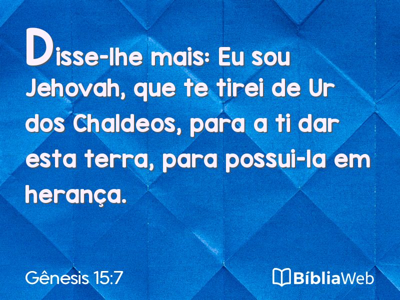 Gênesis 15:7 em imagem para compartilhar