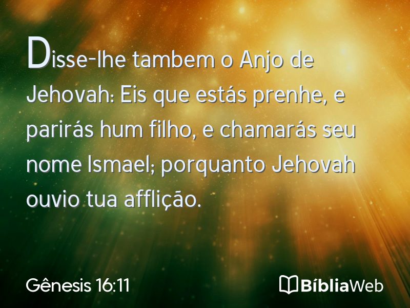 Gênesis 16:11 em imagem para compartilhar