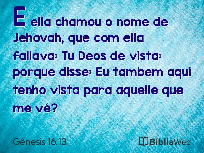 Gênesis 16:13 em imagem para compartilhar