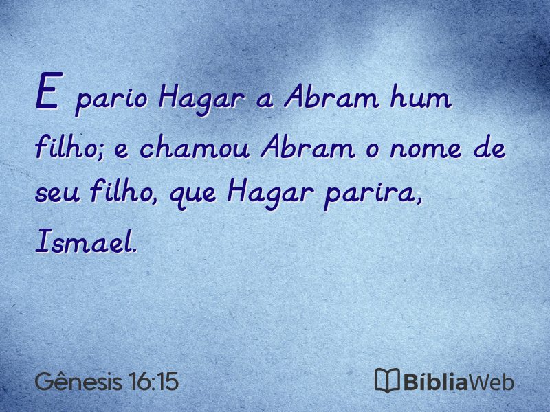 Gênesis 16:15 em imagem para compartilhar