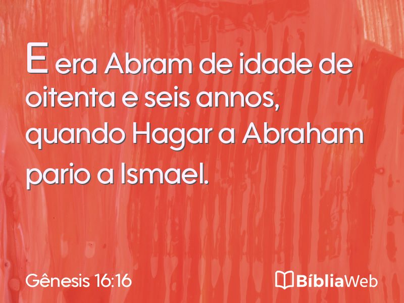 Gênesis 16:16 em imagem para compartilhar