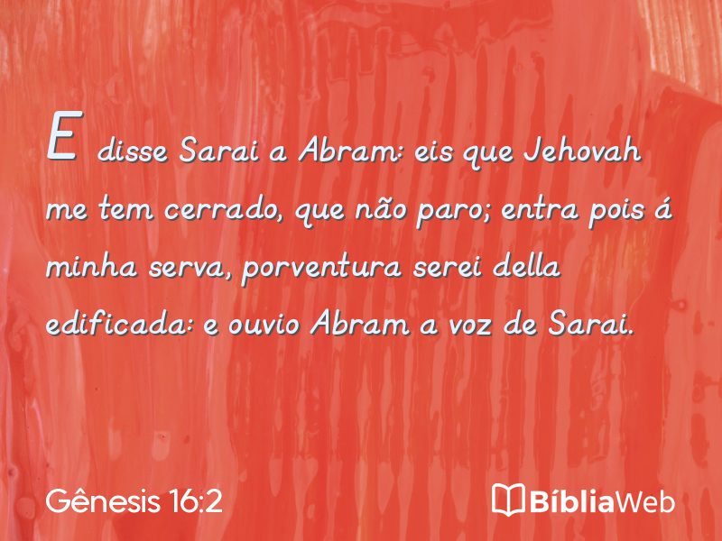 Gênesis 16:2 em imagem para compartilhar