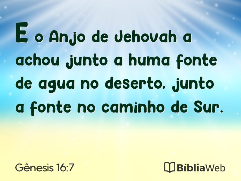 Gênesis 16:7 em imagem para compartilhar