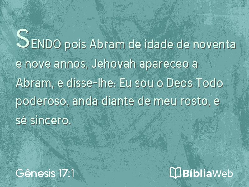 Gênesis 17:1 em imagem para compartilhar