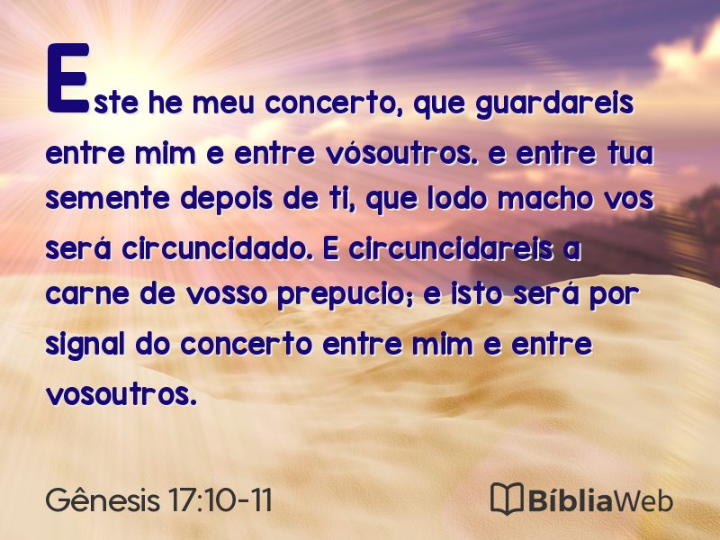 Gênesis 17:10-11 em imagem para compartilhar