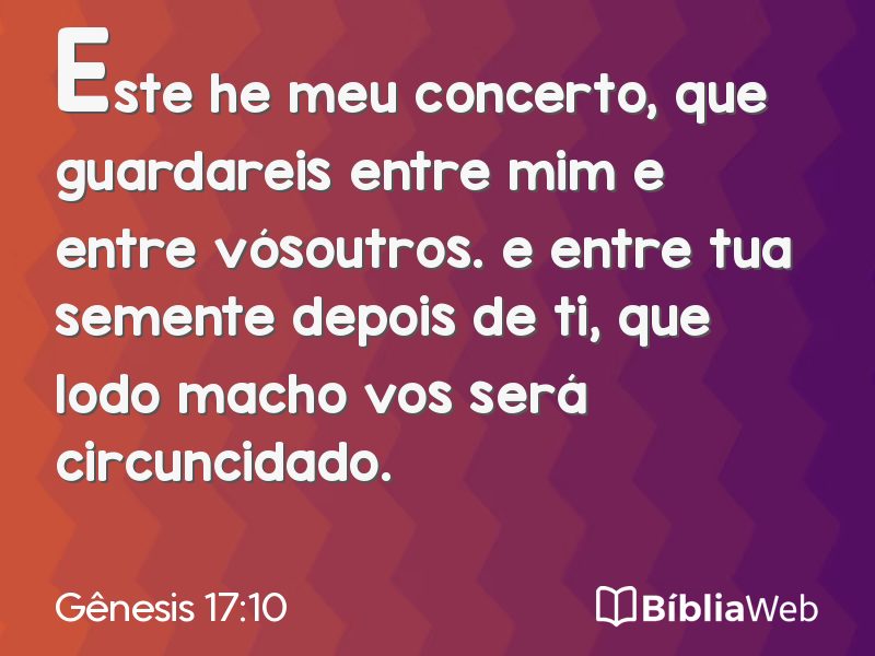 Gênesis 17:10 em imagem para compartilhar