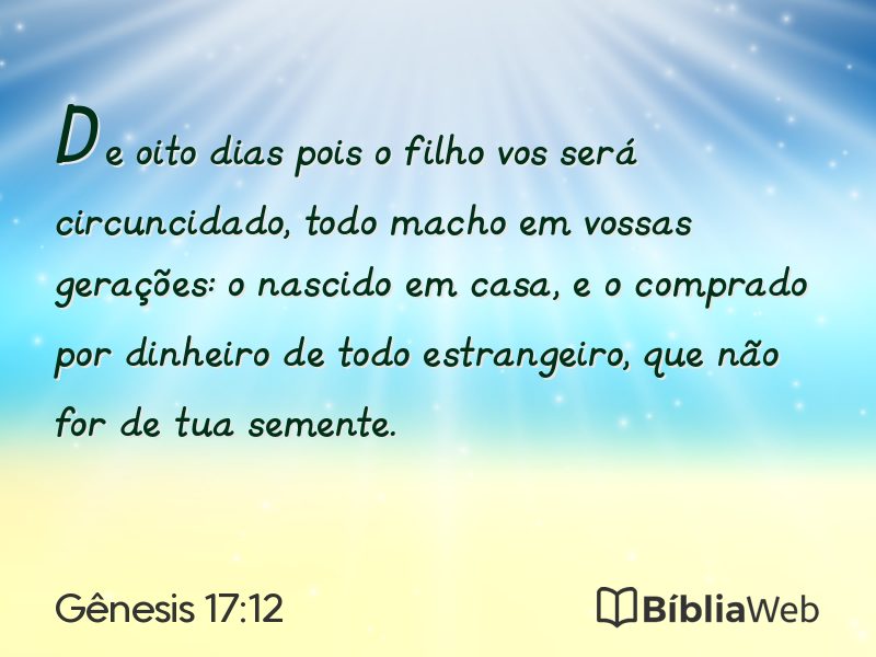 Gênesis 17:12 em imagem para compartilhar