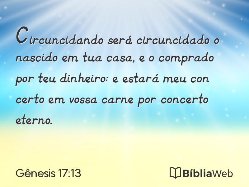 Gênesis 17:13 em imagem para compartilhar