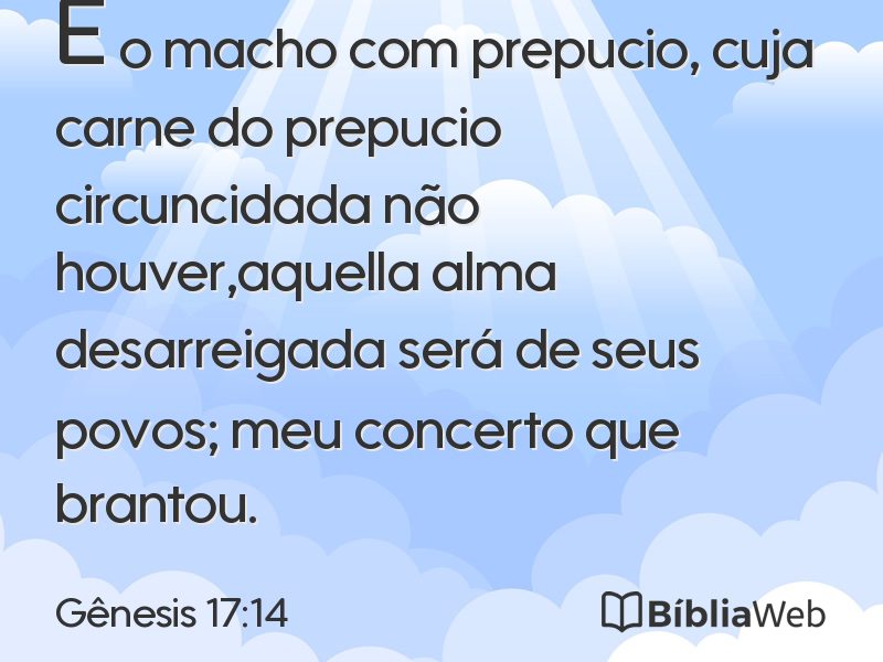 Gênesis 17:14 em imagem para compartilhar