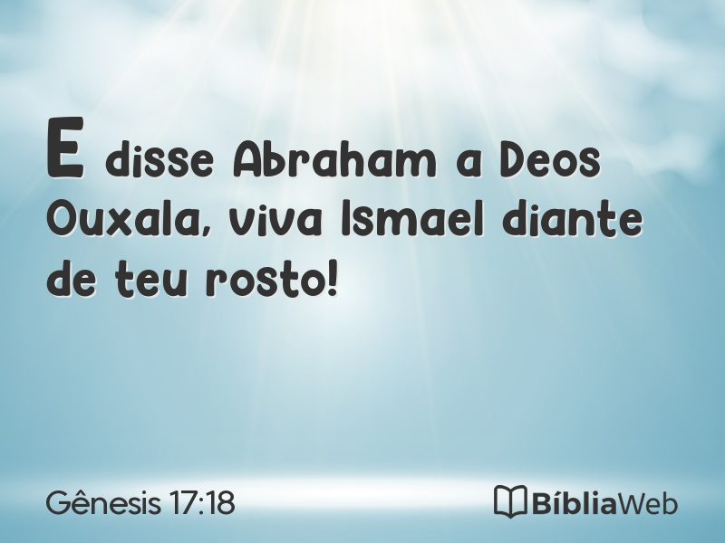 Gênesis 17:18 em imagem para compartilhar
