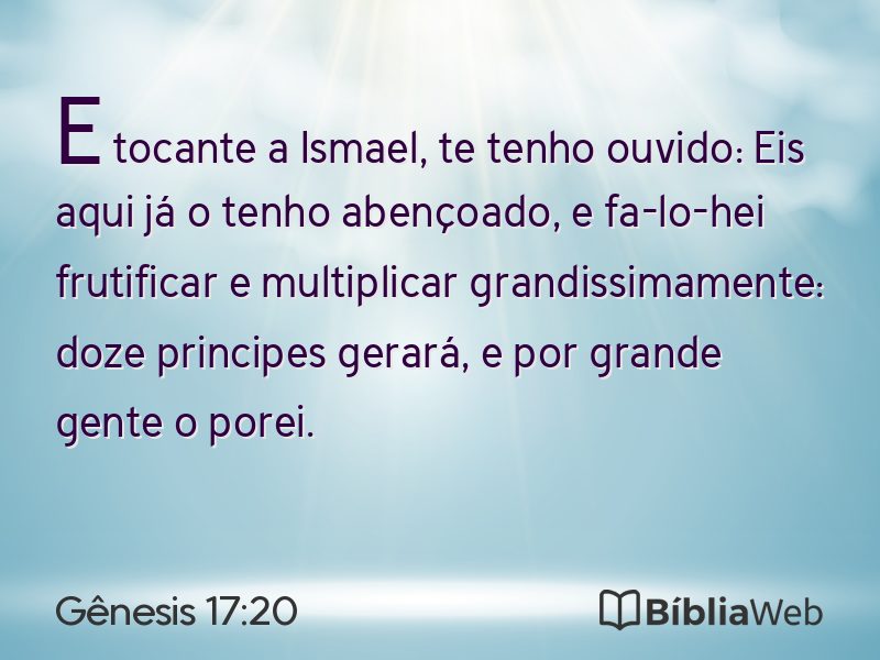 Gênesis 17:20 em imagem para compartilhar