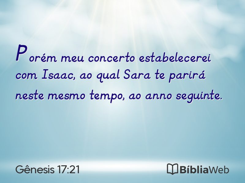 Gênesis 17:21 em imagem para compartilhar