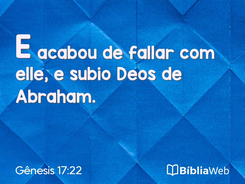Gênesis 17:22 em imagem para compartilhar