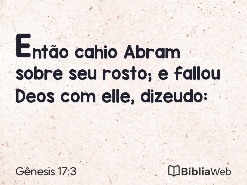 Gênesis 17:3 em imagem para compartilhar