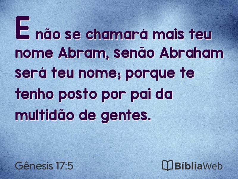 Gênesis 17:5 em imagem para compartilhar
