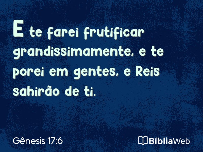 Gênesis 17:6 em imagem para compartilhar