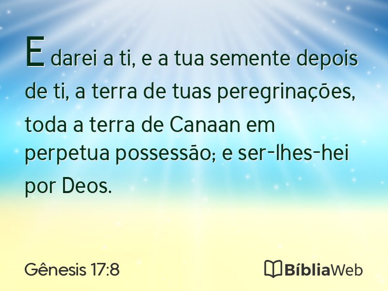 Gênesis 17:8 em imagem para compartilhar
