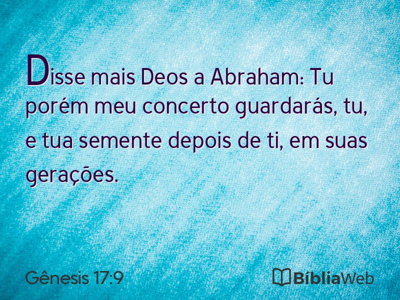 Gênesis 17:9 em imagem para compartilhar