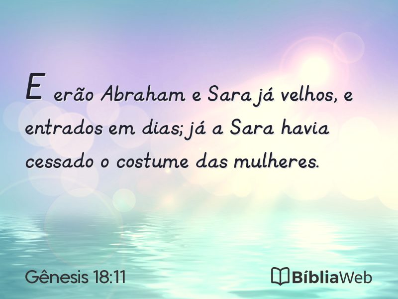 Gênesis 18:11 em imagem para compartilhar