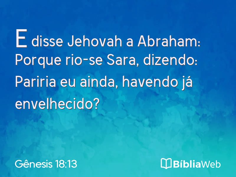 Gênesis 18:13 em imagem para compartilhar