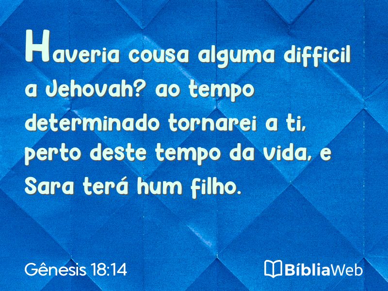 Gênesis 18:14 em imagem para compartilhar