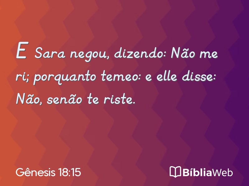 Gênesis 18:15 em imagem para compartilhar