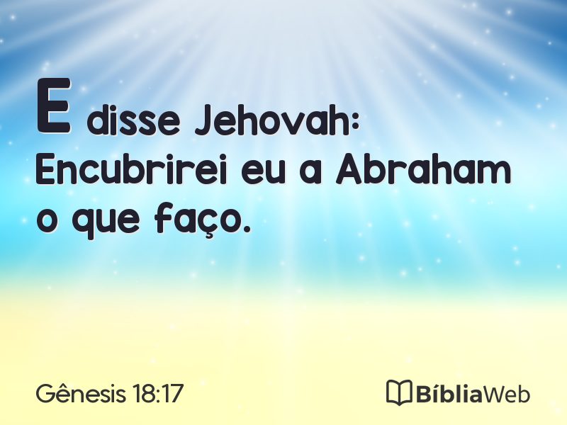 Gênesis 18:17 em imagem para compartilhar