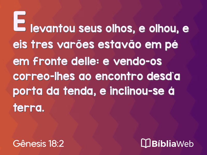 Gênesis 18:2 em imagem para compartilhar