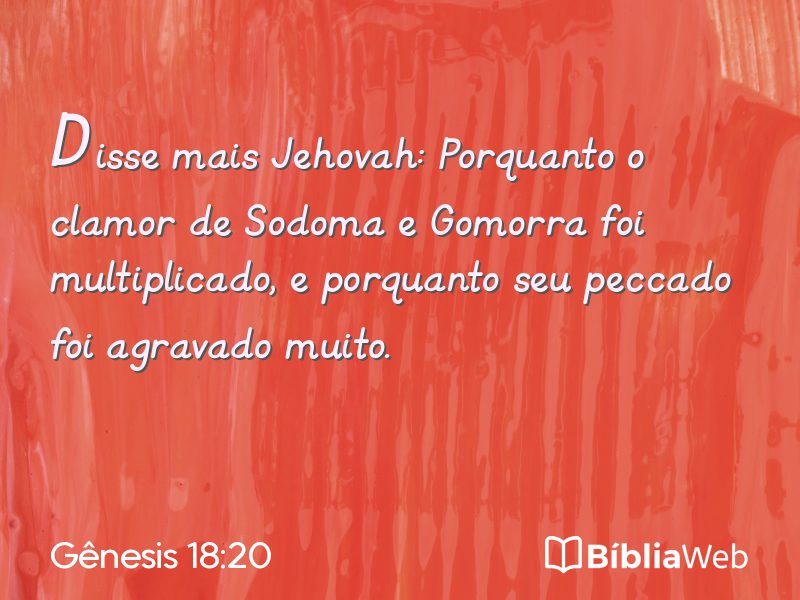 Gênesis 18:20 em imagem para compartilhar