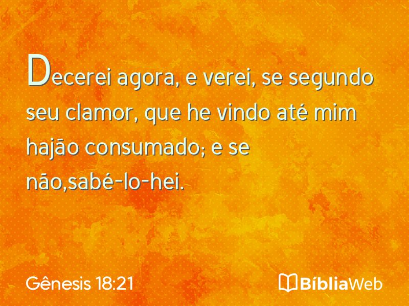 Gênesis 18:21 em imagem para compartilhar
