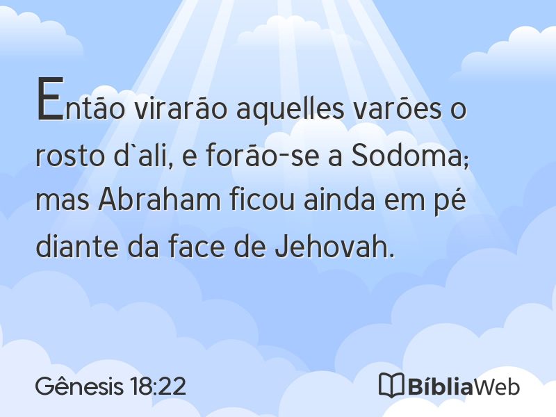 Gênesis 18:22 em imagem para compartilhar