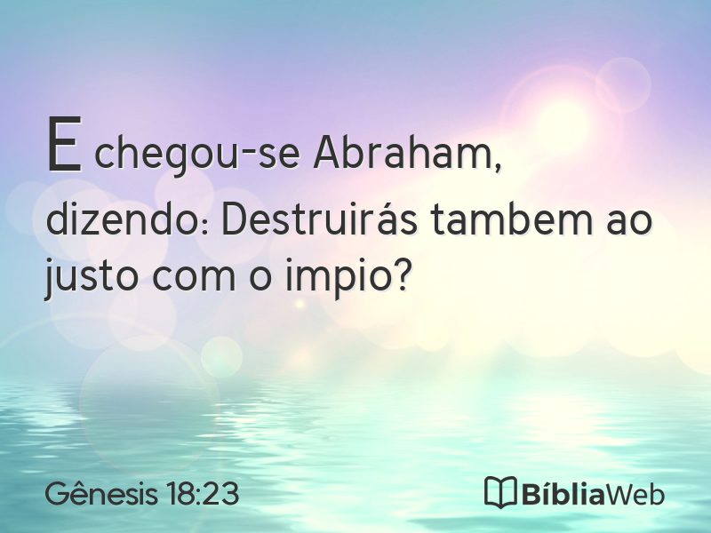 Gênesis 18:23 em imagem para compartilhar