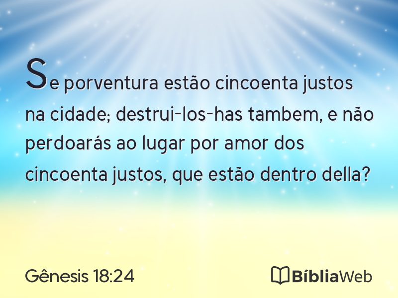 Gênesis 18:24 em imagem para compartilhar