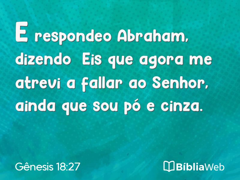 Gênesis 18:27 em imagem para compartilhar