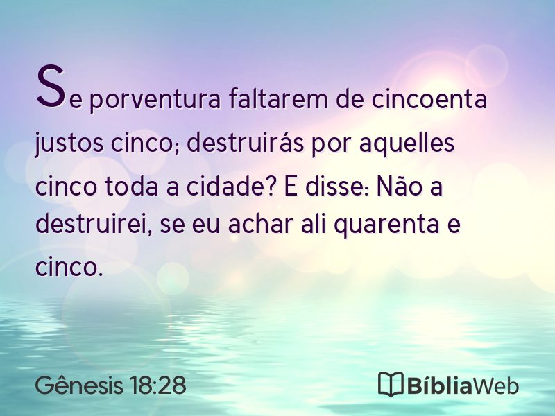 Gênesis 18:28 em imagem para compartilhar