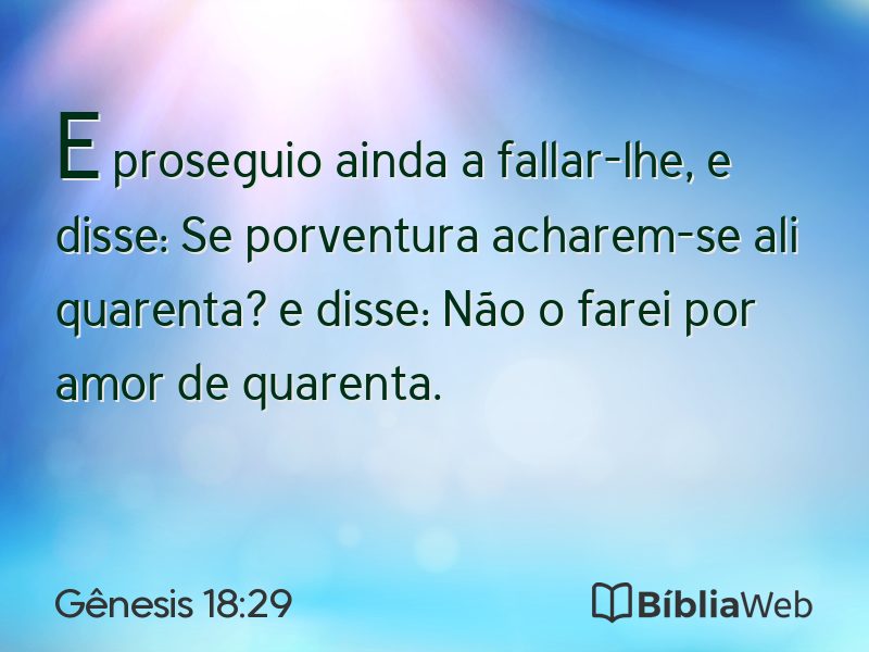 Gênesis 18:29 em imagem para compartilhar