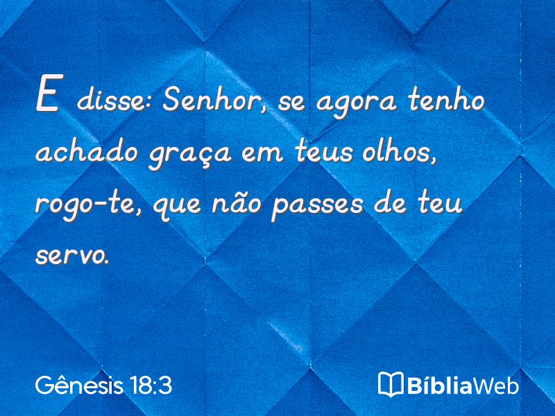 Gênesis 18:3 em imagem para compartilhar