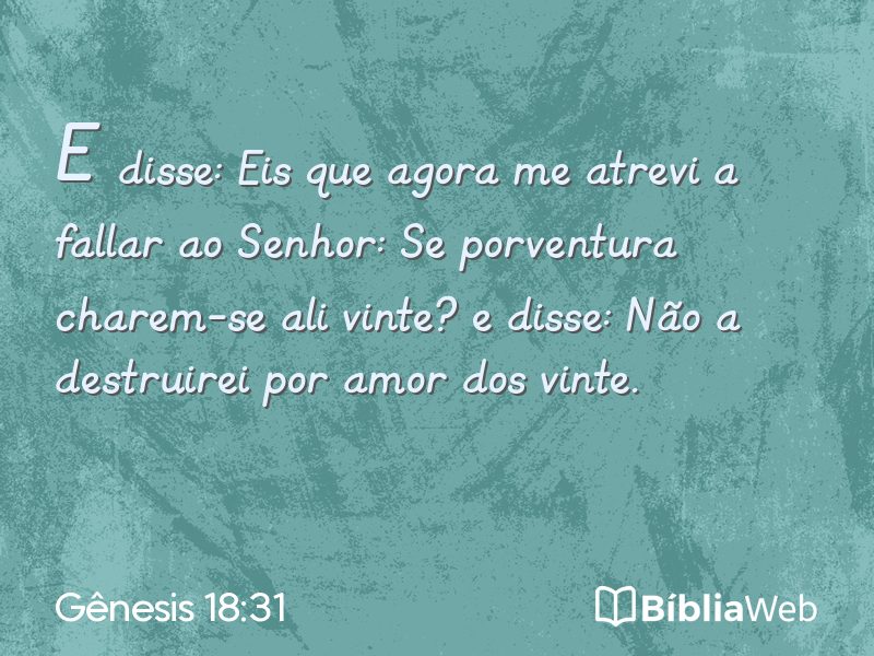 Gênesis 18:31 em imagem para compartilhar