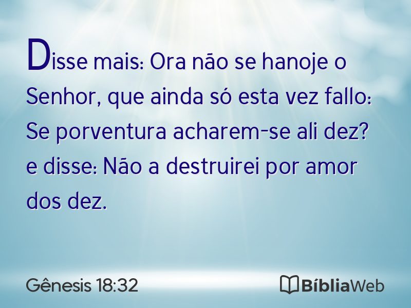 Gênesis 18:32 em imagem para compartilhar
